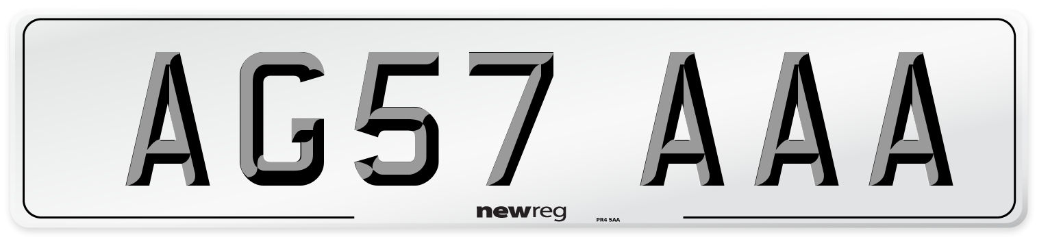 AG57 AAA Number Plate from New Reg